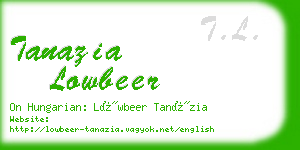 tanazia lowbeer business card